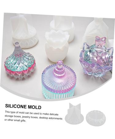 EXCEART 2pcs Storage Box Mold Lipstick Mold Silicone Mold Storage Case Organizer Mold Accessories Cake Mold 8.5X8.5X7CMx2pcs Pyramidx2pcs - Buy Online on GoSupps.com