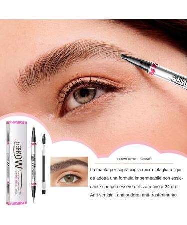  Ungtyb Brow Sculpting Pencil Waterproof Eyebrow Pen Long Lasting Smudge Proof 2 in 1 Natural Looking Eye Liner Ideal for Travel Shopping Business Trips 0.2 ml+1 ml - Buy Online on GoSupps.com