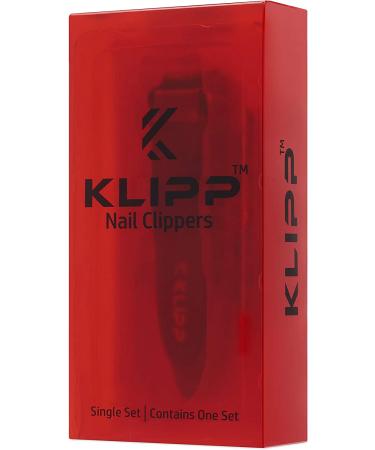 Men's Nail Clippers with Catcher - KLIPP Razor-Sharp Heavy Duty Self-Collecting Cutters for Impeccably Manicured Nails - Includes Ziplock Pouch - Buy Online on GoSupps.com