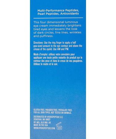 HydroPeptide Eye Authority 0.5oz: Brightens & Restores Radiance for Tired Eyes - Buy Online on GoSupps.com
