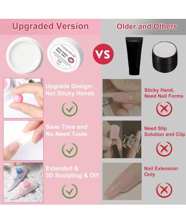 COMODOR Solid Sculpture Gel Nail Extension Set - 2 White 15ml Non-Sticky Hand Nail Carving Gel - Buy Online on GoSupps.com