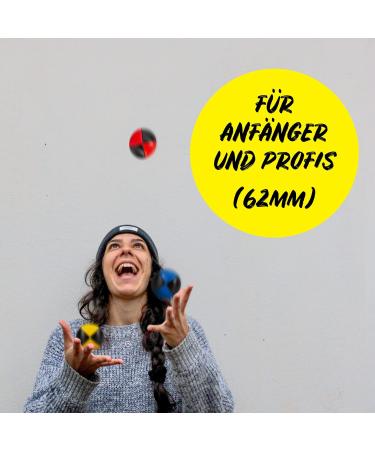 Diabolo Juggling Balls Set - 3 x 62mm Eco-Friendly Water-Repellent for Kids & Beginners | International Shipping - Buy Online on GoSupps.com