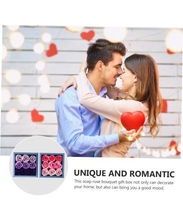 Beaupretty 4 Boxes Rose Box Mothers Day Mother s Day Rose Soap Rose Flower Gradient Rose Soap Bouquet Simulation Rose Soap Romantic Square Flower Box Soap Flower - Buy Online on GoSupps.com