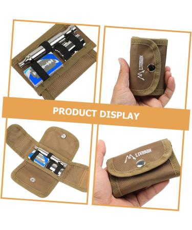 Beavorty Khaki Travel Organizer for Men - Safety Razor & Beard Care Bag 11x7cm - Buy Online on GoSupps.com