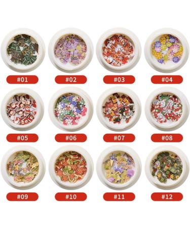 Santa Tree Snowflake Art for Nail Christmas DIY Claus 12 Colorful Supplies Decorations Boxes - Buy Online on GoSupps.com