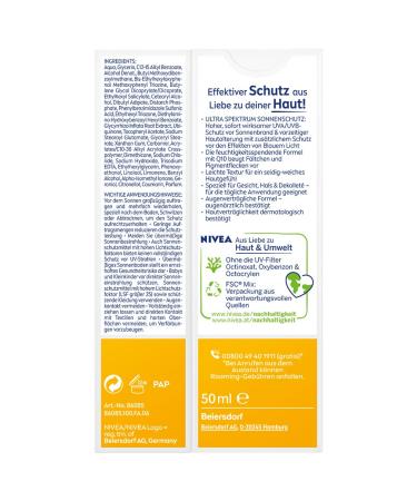 Nivea Sun UV Face Anti-Aging Sunscreen Q10 SPF 30 - Moisturizing & UVA/UVB Protection (2-Pack 50 ml each) - Best Facial Sunscreen for Wrinkle Defense - Buy Online on GoSupps.com