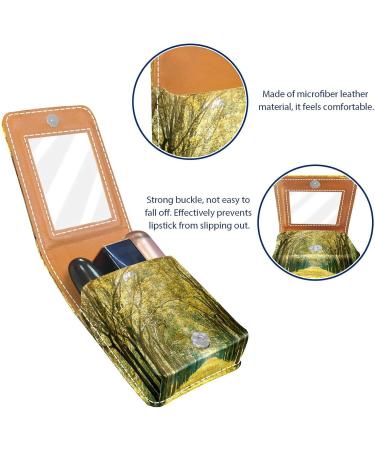 Scenic Forest Tree Autumn LipGloss Holder & Lipstick Organizer Case - Portable Makeup Bag for Women - Multi-Color Travel Lipstick Storage Box (9.5x2x7 cm) - Buy Online on GoSupps.com