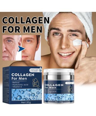 Mikabila 50ML Anti-Wrinkle Face Cream for Man Pro-Collagen Anti-Wrinkle Moisturiser for Men Anti-Ageing Mens Repair Skincare Natural and Organic Anti Wrinkle Face Cream To Reduce Fine Lines - Buy Online on GoSupps.com
