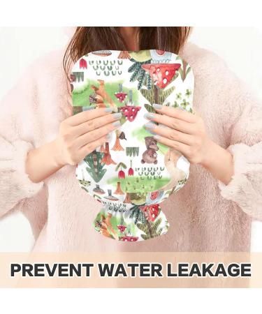 Naanle 2L Hot Water Bottle with Forest Fox Cover - Pain Relief & Warmth for Back Hands Feet and Neck | Transparent Heat Bottle for Cold Therapy - Buy Online on GoSupps.com