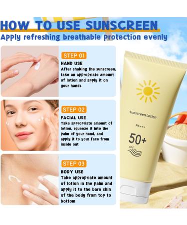 Sunscreen SPF 50+ UV Protection - Face Sun Cream SPF 50 - SPF 50 Face Moisturiser - Sun Cream for Women - Refreshingly Non-Sticky Moisturization - Mild Sun Cream for Even Skin Tone - Buy Online on GoSupps.com