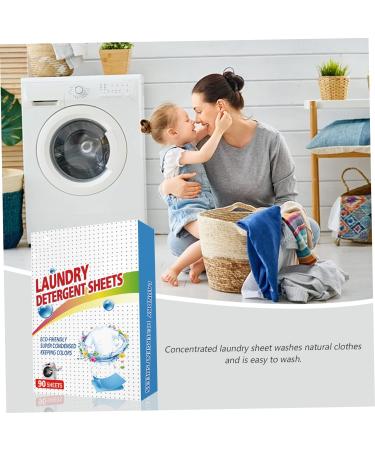 Washing Detergent Sheet Deep Stain Removal Laundry Detergent Sheet Strip Laundry Soap Sheet for Home Travel 90PCS Dryer Balls - Buy Online on GoSupps.com