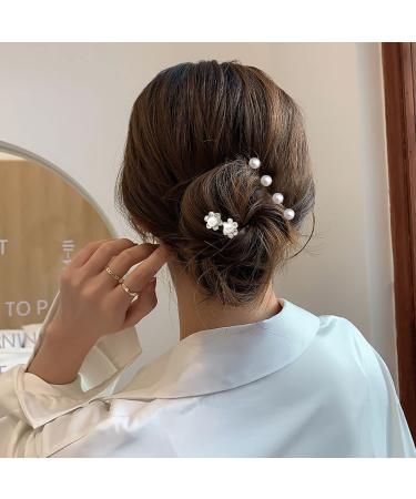 30-Piece Wedding Hair Accessories Set - U-Shaped Hairpins with Pearls & Rhinestones for Bridal Hairstyles & Bridesmaid Parties - Buy Online on GoSupps.com