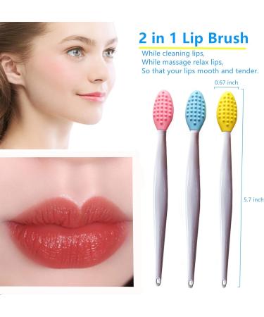8 Pieces Lip Scrub Brush tool Silicone mini Exfoliating Lip Brush lip lightening for dark lips Silicone Soft Lip Brush For Smoother Appearance Blue Pink Red Rose - Buy Online on GoSupps.com