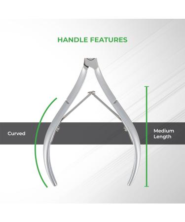 NGHIA Cuticle Nipper D-03 JAW 12 | Durable Stainless Steel | Sharp & Ergonomic Design | Grey Plated | Ideal for Salons & Home Use - International Shipping Available - Buy Online on GoSupps.com