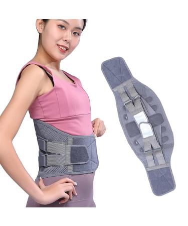 Air Mesh Back Brace for Men & Women | Adjustable Waist Support Belt for Lower Back Pain Relief | Lumbar Decompression Belt - Silver Gray Large - Buy Online on GoSupps.com