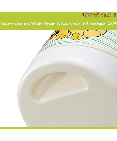 Buy Children's World Perl Premium Diapering - Disney Winnie Pooh 13L Diaper Pail with Lid & Handle - Buy Online on GoSupps.com