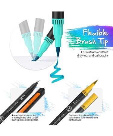 Hethrone 100 Colors Dual Tip Brush Pens Set for Adult Coloring, Calligraphy & Drawing - Fine Tip Art Markers for Painting & Lettering (Black) - Buy Online on GoSupps.com