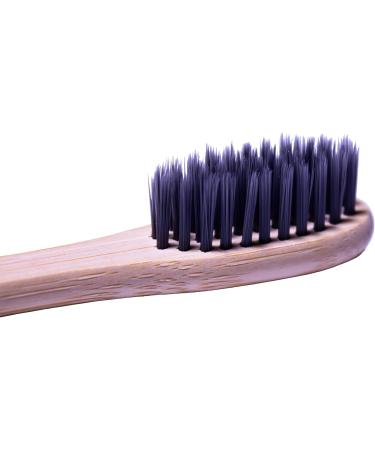 Natureverr Bamboo Toothbrushes - Eco-Friendly Biodegradable 4 Pack with Charcoal Bristles for Daily Use - Buy Online on GoSupps.com