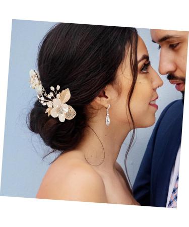 Gogogmee Gold Leaf Side Comb Hair Comb Clip Wedding Bride Headpiece Hair Accessories for Women Metal Hair Comb Bridal Hair Clips Women Hair Pin Comb for Bridesmaid Hair Side Comb for Women - Buy Online on GoSupps.com