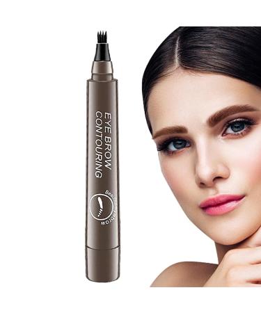 Eye Brow Pencil | Four Forked Eyebrow Pencil Microblading Eyebrow Pencil Long-Lasting Eyebrow Makeup for Natural-Looking Eyebrow Ngumms Gray Brown