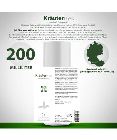 Pure Aloe Vera Gel 97% - Natural Additive-Free Cosmetics (3 x 200ml) | International Shipping - Buy Online on GoSupps.com