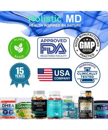 Holistic MD Grape Seed Extract Gummies | Grape Seed Oil 25 000 mg 50x Original | 95% Polyphenols | #1 Grape Seed Gummies in USA | Sugar Free Vegan | Grape Flavor 60 ct - Buy Online on GoSupps.com