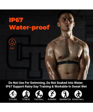 COOSPO H6 Heart Rate Monitor Chest Strap - Bluetooth 4.0 ANT+ IP67 Sensor for Peloton, Zwift, Garmin & More - Buy Online on GoSupps.com