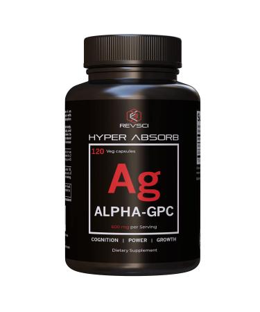 Alpha GPC Choline Supplements, 120 Hyper Absorb Capsules - Alpha GPC 600 mg Serving Acetylcholine Supplements - Alpha GPC 300mg Focus Pills - Dynamic Brain Advanced Memory Formula Nootropic Supplement