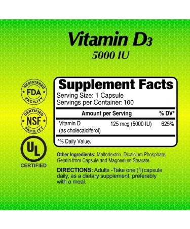 ALFA VITAMINS Vitamin D3 1000 IU Supplement, Supports Immune Health, Calcium Absorption, Healthy Bones & Joints, Dietary Supplement for Daily Wellness, Non GMO, Gluten Free, 100 Capsules - Buy Online on GoSupps.com