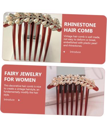 Ipetboom Rhinestone Hair Clip Bridal Hair Comb Hair Styling Accessories Bridal Hair Jewelry Wedding Hair Comb Aesthetic Hair Accessories Hair Pin South Korea Bride Alloy Hair up - Buy Online on GoSupps.com