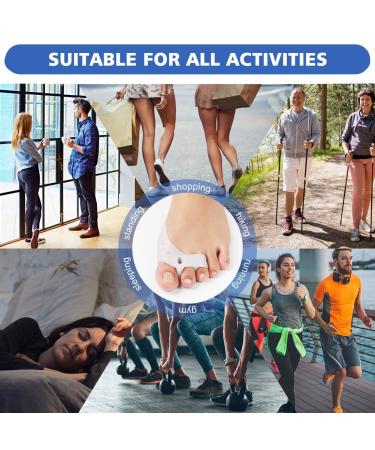 Gel Toe Separators Non-Slip | Bunion Corrector for Foot Pain Relief | Silicone Toe Spacers for Men & Women | Hammer Toe Straightener | Wear in Shoes - Buy Online on GoSupps.com