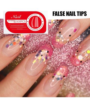 Nail Extension Kit Artificial Gel Extension Nails for Women | Fake Nail Kit Matte Nail Tips Frosted for Manicure Salon 02 - Buy Online on GoSupps.com