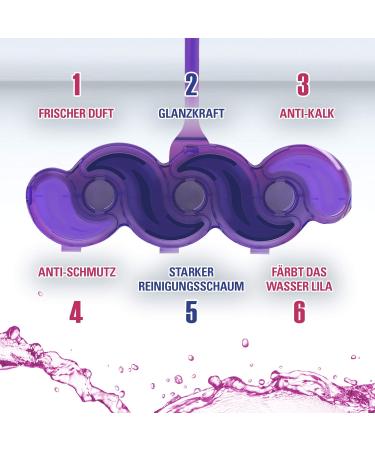 Cillit Bang 6in1 Toilet Budder - Wild Orchid Toilet Water Purple - 3 Pack for Fresh & Clean Toilet with Every Flush - Buy Online on GoSupps.com