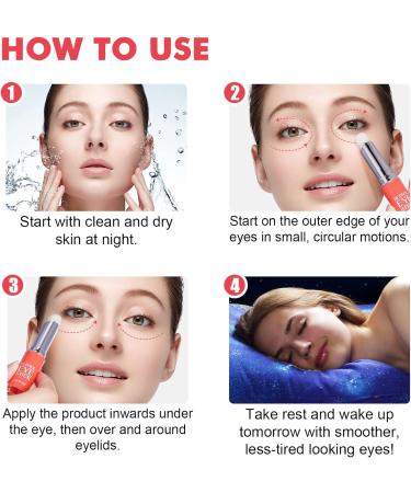 Uocasi Retinol Eye Stick Retinol Eye Cream for Dark Circles and Puffiness Reduces Fine Lines and Dark Circles Under Eye Cream Anti Aging Eye Brightener Stick Eye Cream for Wrinkles - Buy Online on GoSupps.com