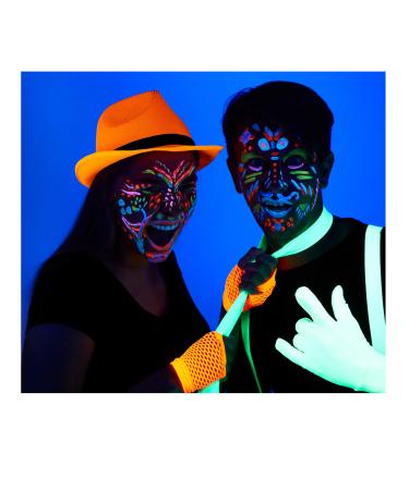 Goodmark 02080604 - Professional Aqua Make UV Pink 1 piece 20 ml lights up in UV Licht in the tube on blister card bright make -up make -up carnival costume stage theater Halloween
