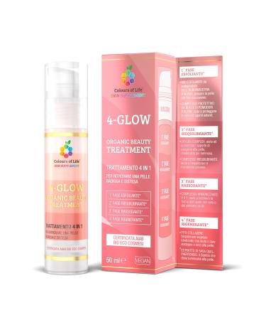 Optima Naturals 4-GLOW ORGANIC BEAUTY TREATMENT a 4-step treatment for radiant glowing skin 50 ml