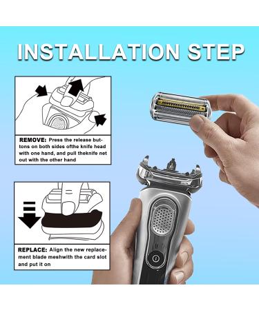 Buy Series 9 Pro 94M Electric Shaver Head - Compatible with Braun 9290cc 9291cc 9370cc & More - Premium Replacement Accessories - Buy Online on GoSupps.com