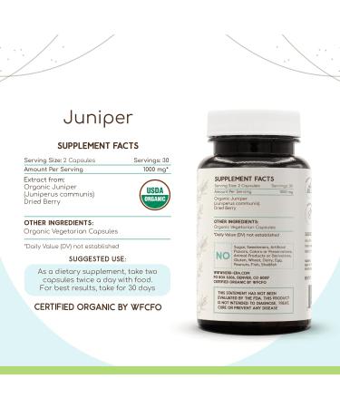 HerbEra Juniper 60 Capsules, 500 mg, Made with USDA Organic Juniper (Juniperus communis) Dried Berry (60 Capsules) 60 Count (Pack of 1) - Buy Online on GoSupps.com
