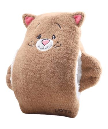Olotu heat bottle Multifunctional hot water bottle portable heat pocket with a cute cuddly animal cover heat pack for hand and foot warmers thick 1000ml Bear