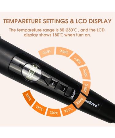 6-in-1 Janelove Hair Curler Curling Wand Set with Interchangeable Ceramic Barrels - Heat Resistant Glove Included - Buy Online on GoSupps.com