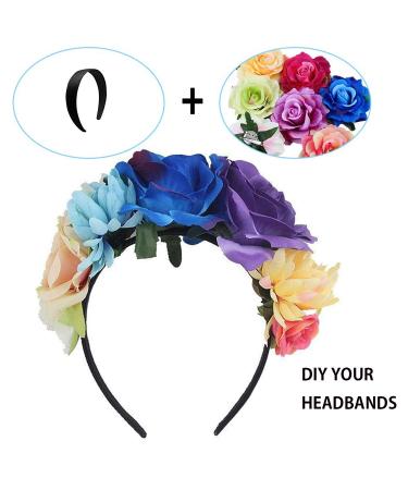 Satin Antiskid Hard Hair Bands - 10 Pcs Black | 1.2 Inch DIY Headbands for Ladies and Girls - Buy Online on GoSupps.com