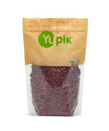 Yupik Organic Dark Red Kidney Beans Non-GMO Vegan Gluten-Free 1Kg 1 kg (Pack of 1)