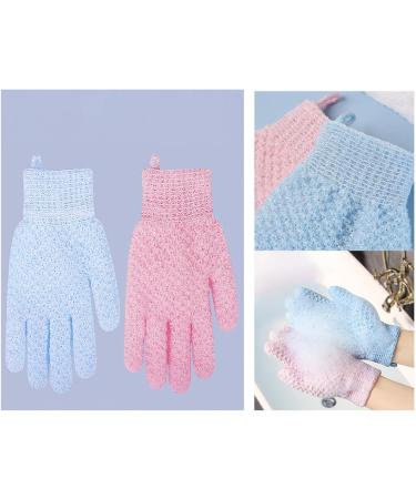 Reusable Breathable Body Scrubbers - 2 Pairs Soft Elastic Bath Gloves | Double Sided Exfoliating Massage & Cleaning - Buy Online on GoSupps.com