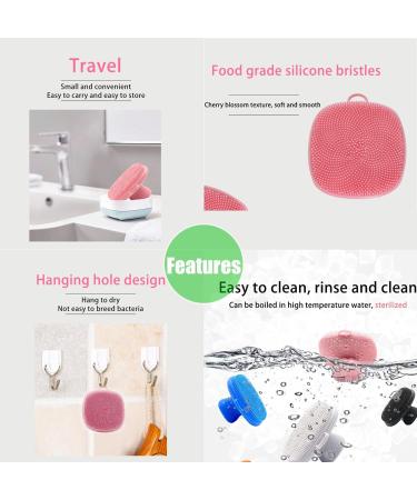 Silicone Facial Cleaning Brush - Manual Scrubber Pad for Deep Clean Acne Removal & Pore Care - Pink 1pcs - Buy Online on GoSupps.com