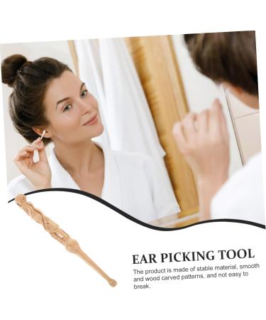 Premium Wood Ear Wax Removal Tool - Earwax Digger & Scoop for Safe Effective Cleaning - Child & Household Use - Buy Online on GoSupps.com