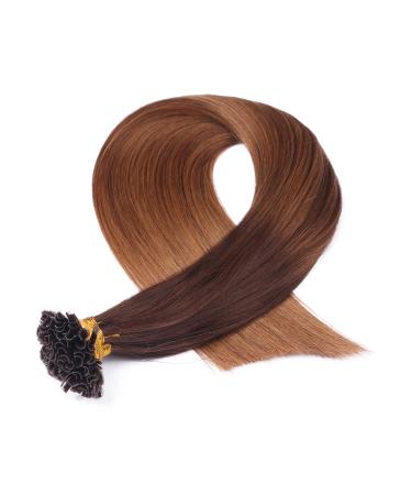 Premium Keratin Bonding #2/8 Ombre 60cm 50 Strands 1g 100% Remy U-Tip Hair Extensions | Novon Hair Extensions - Buy Online on GoSupps.com