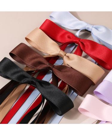 Hair Clip Bow Y2K Style Balletcore Long Bow Flat Clips Balletcore Hairpin Bow Elegant Hair Clip for Bunches D type 6 piece set - Buy Online on GoSupps.com