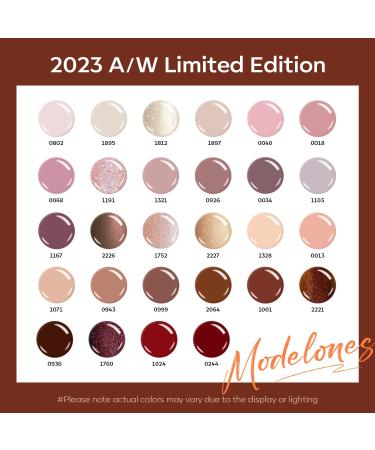 Modelones 32Pcs Gel Nail Polish Set - Nude Brown & Glitter Red Pink Colors with Glossy & Matte Finish - No Wipe Base Coat & Nail Primer Kit - Gifts for Women - DIY Home A0-California Dream - Buy Online on GoSupps.com