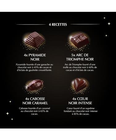 Lindt - Bo te CHAMPS- LYS ES Noir Intense - Assortiment de Chocolats Noirs de 45% 85% de taux de cacao Intenses Croustillants et Onctueux - Id al pour No l 168g - Buy Online on GoSupps.com