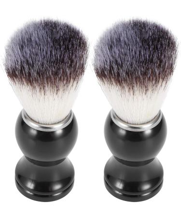 Ankroyu Razor Brush Set - 2 Portable Synthetic Nylon Shaving Brushes for Men | Perfect for Salon & Beard Care - Buy Online on GoSupps.com